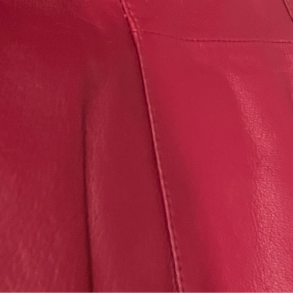 EAST 5th Women’s Effortlessly Chic Red Leather Jacket Sz XLP Minimalist Luxe - Picture 6 of 11